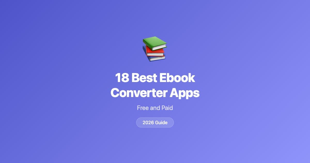 18 best ebook converter apps