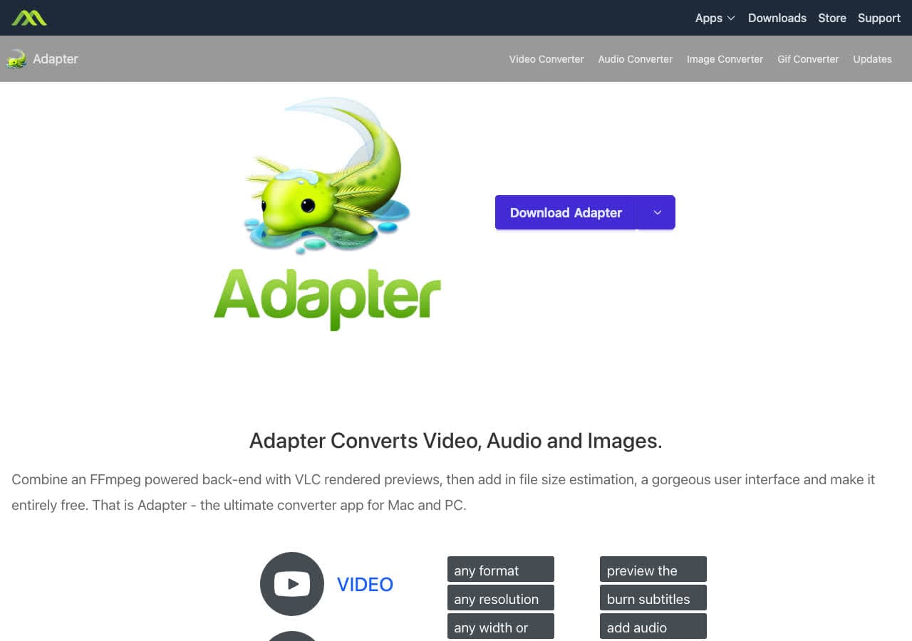 Adapter homepage
