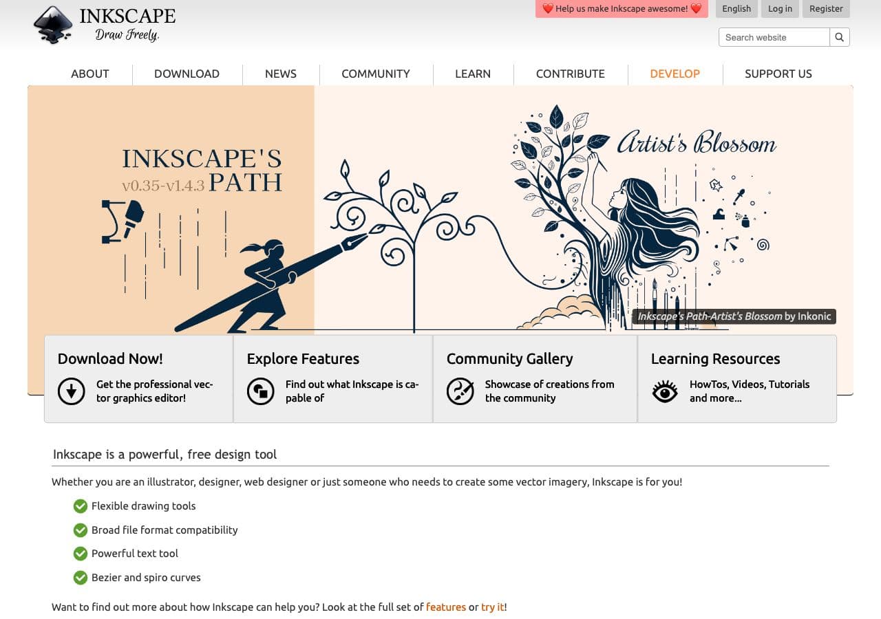 Inkscape homepage