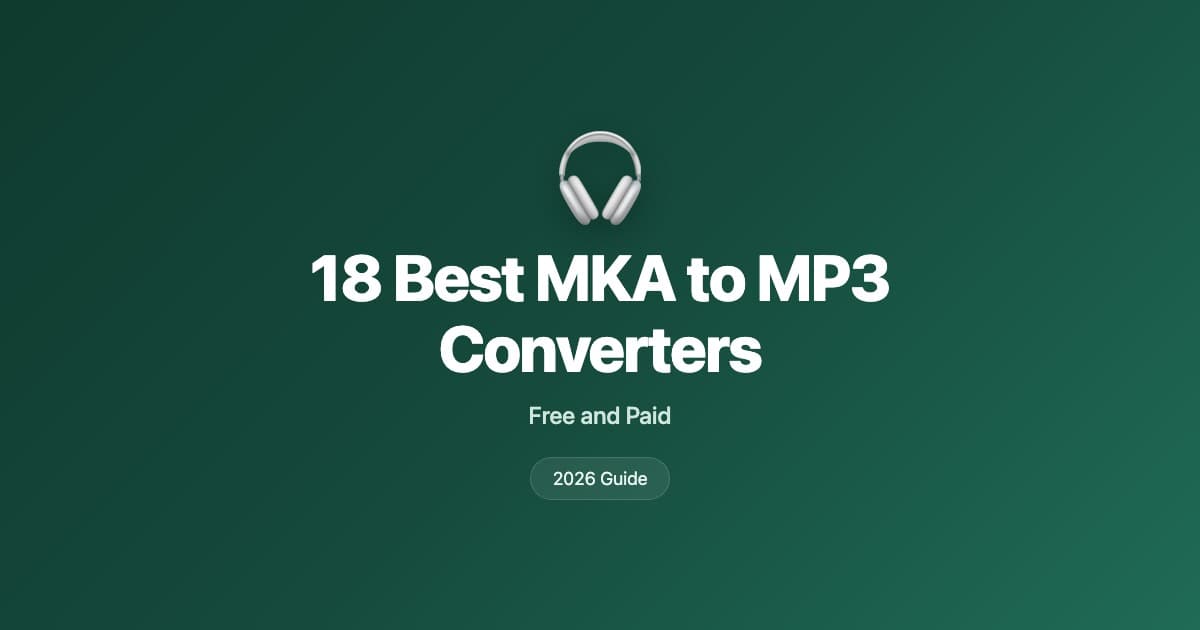 18 best MKA to MP3 converters