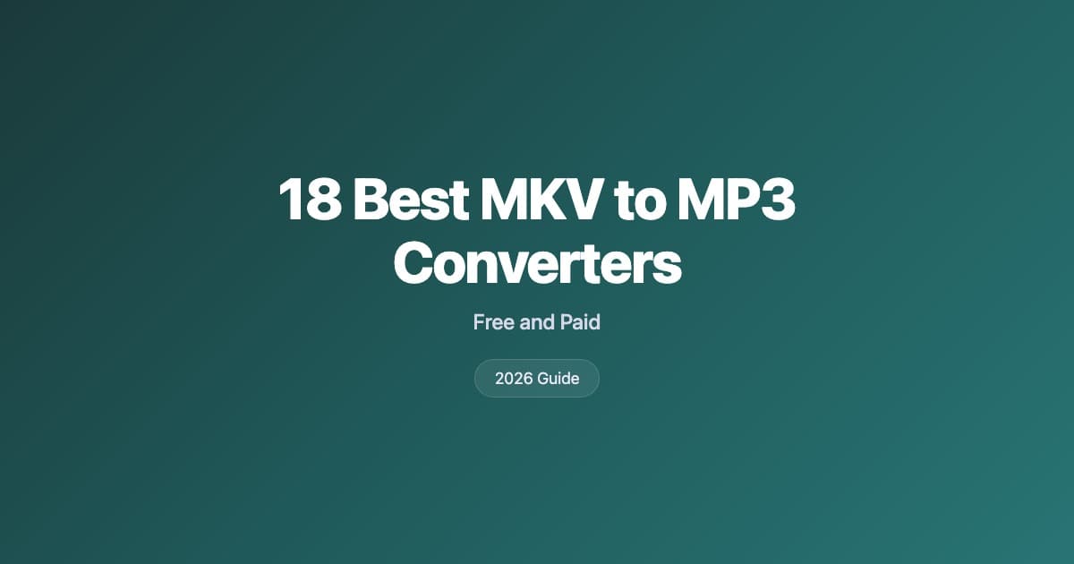 18 best MKV to MP3 converters