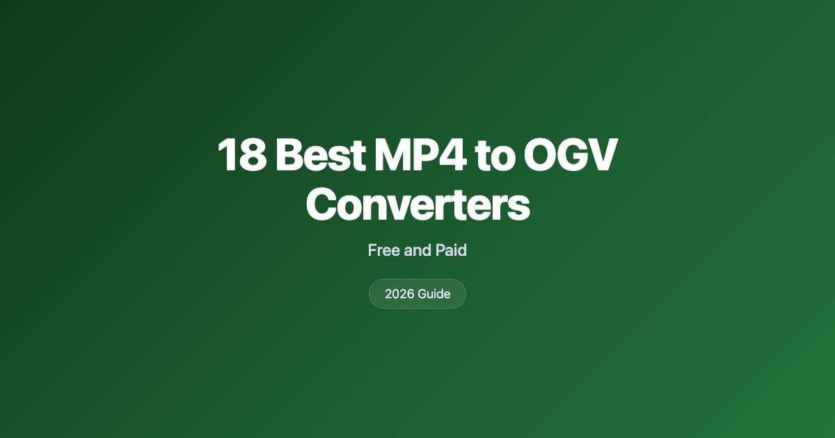18 best MP4 to OGV converters