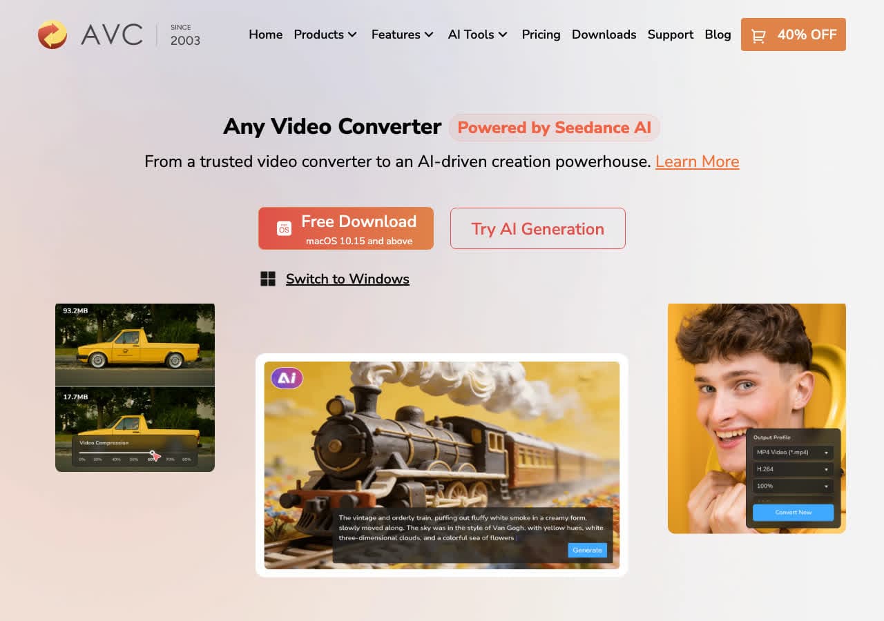 Any Video Converter homepage