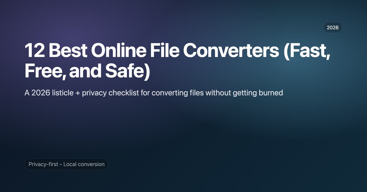12 best online file converters