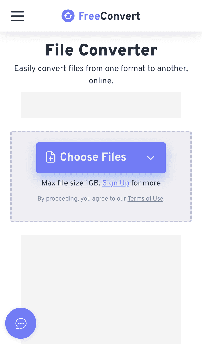 FreeConvert mobile screenshot