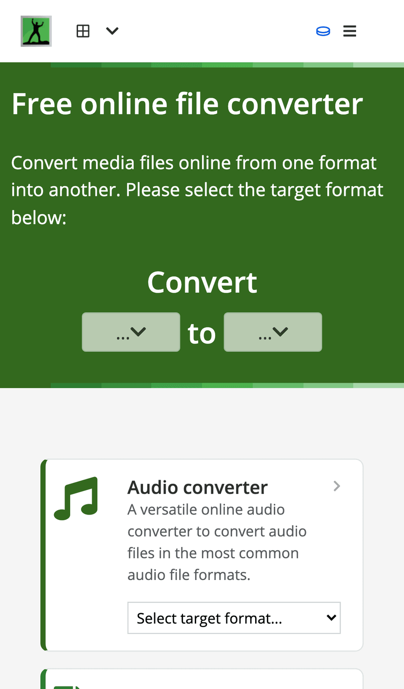 Online-Convert mobile screenshot