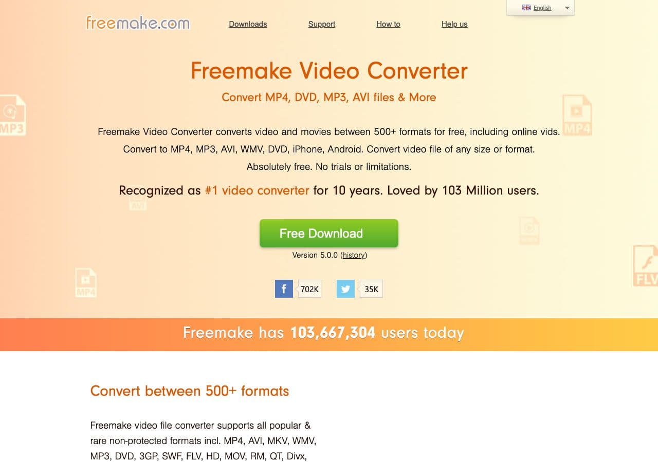 Freemake Video Converter homepage