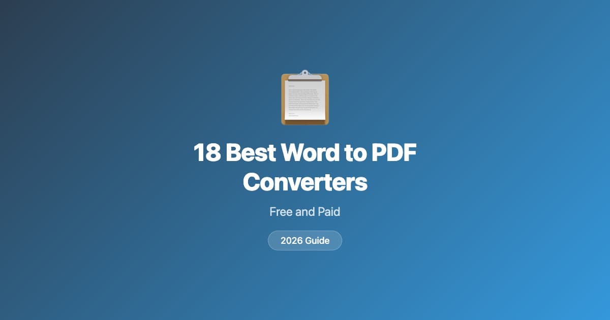 18 best Word to PDF converters