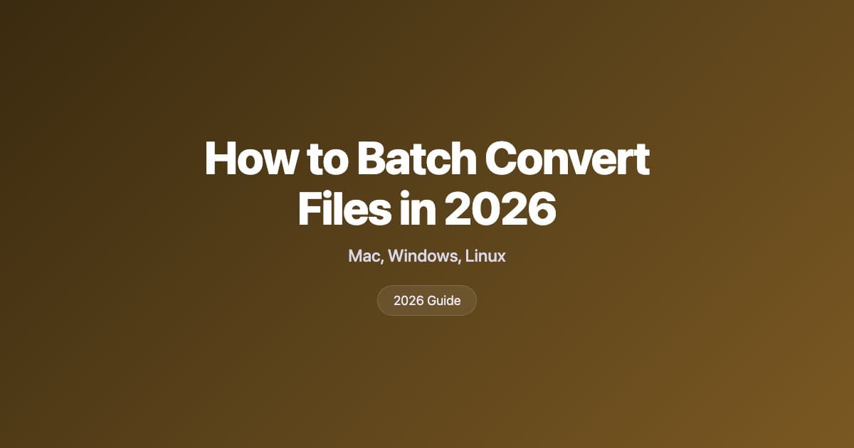 How to batch convert files