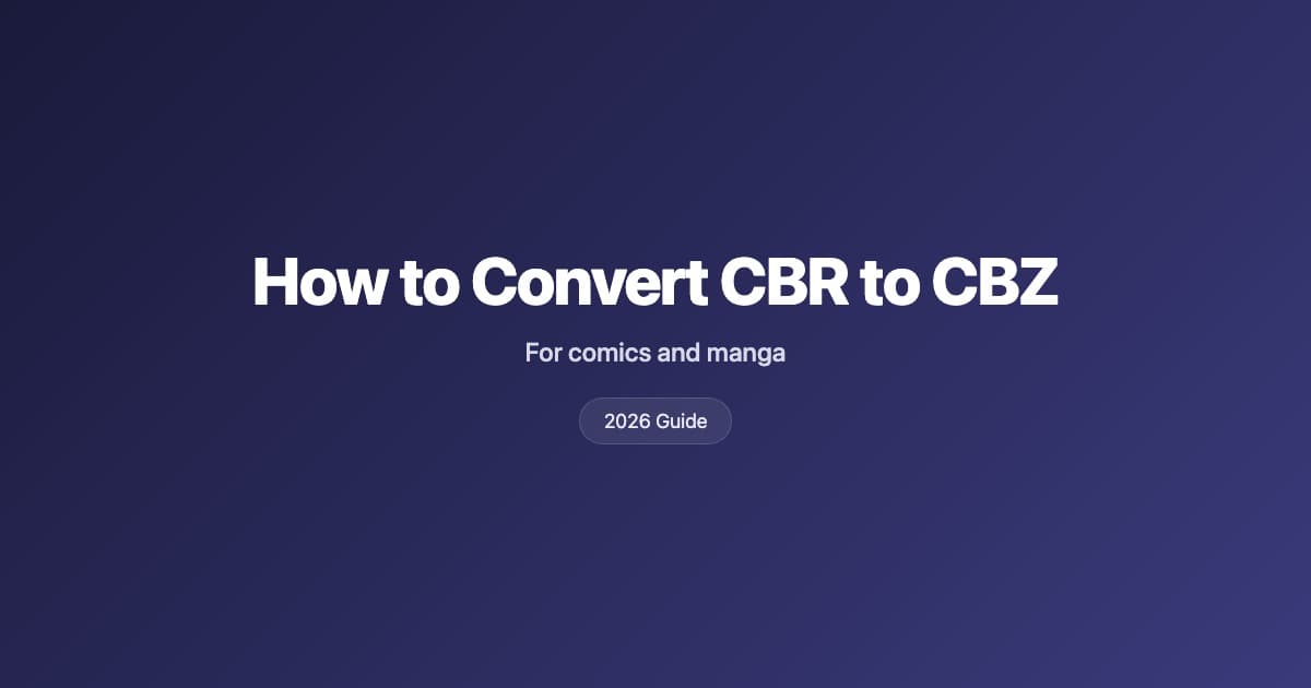How to convert CBR to CBZ