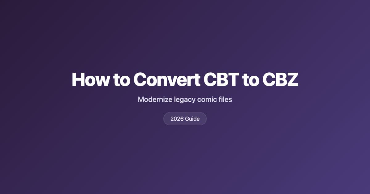 How to convert CBT to CBZ