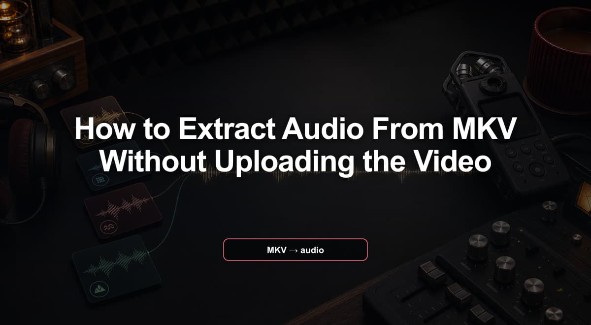 How to Extract Audio From MKV Without Uploading the Video