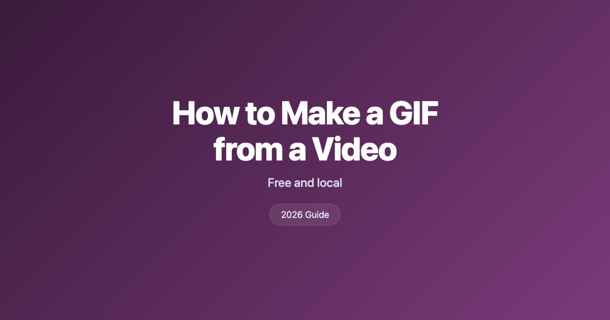 How to make a GIF from a video