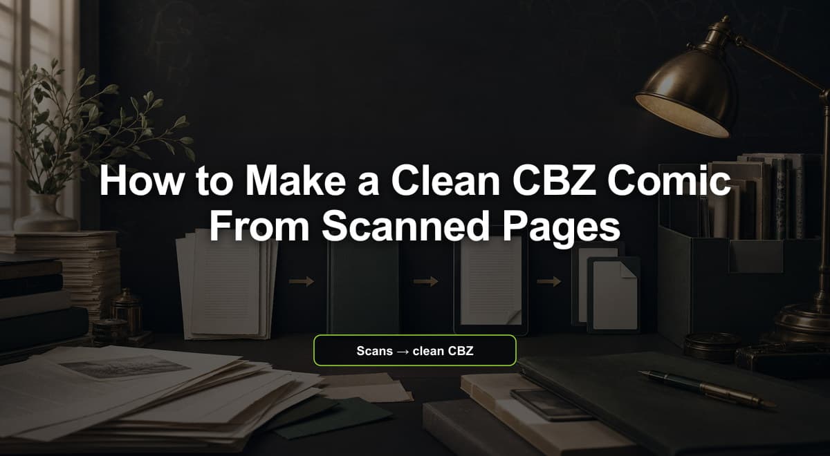 How to Make a Clean CBZ Comic From Scanned Pages