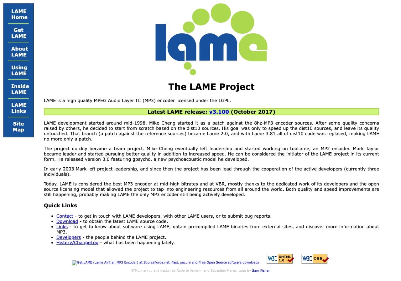 LAME homepage