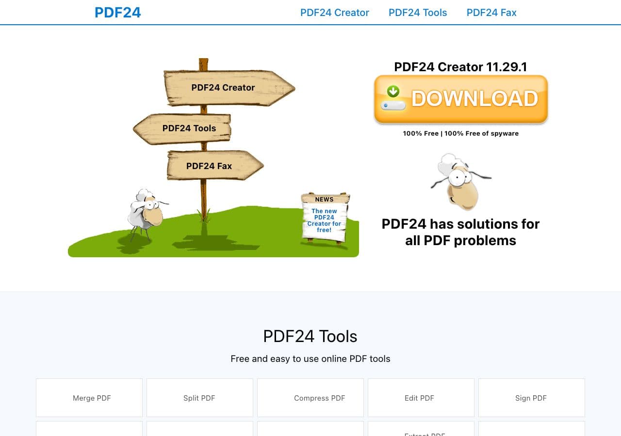 PDF24 homepage
