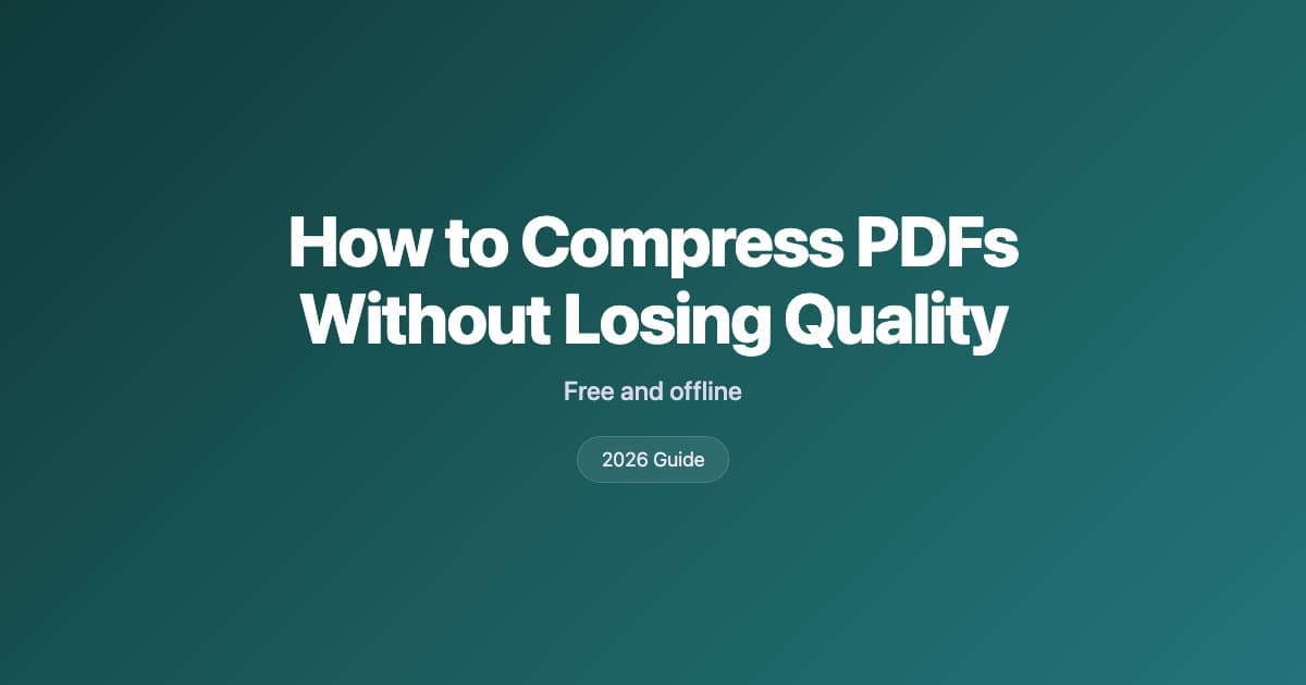 How to compress PDFs without losing quality