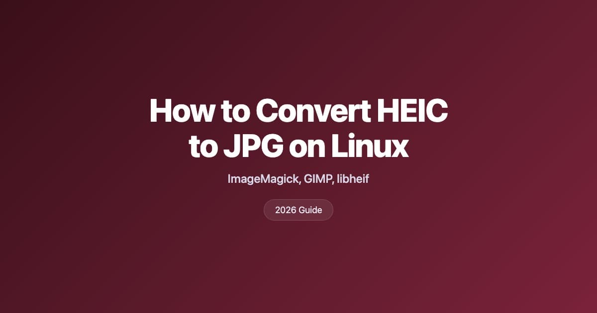 How to convert HEIC to JPG on Linux
