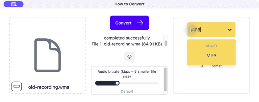 Choosing MP3 for an old WMA recording