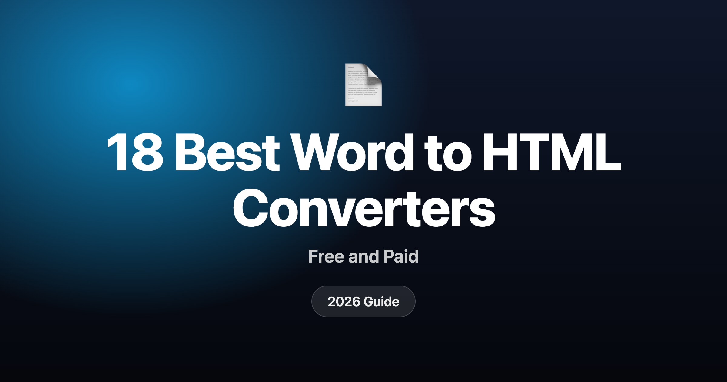 18 best DOCX to HTML converters in 2026