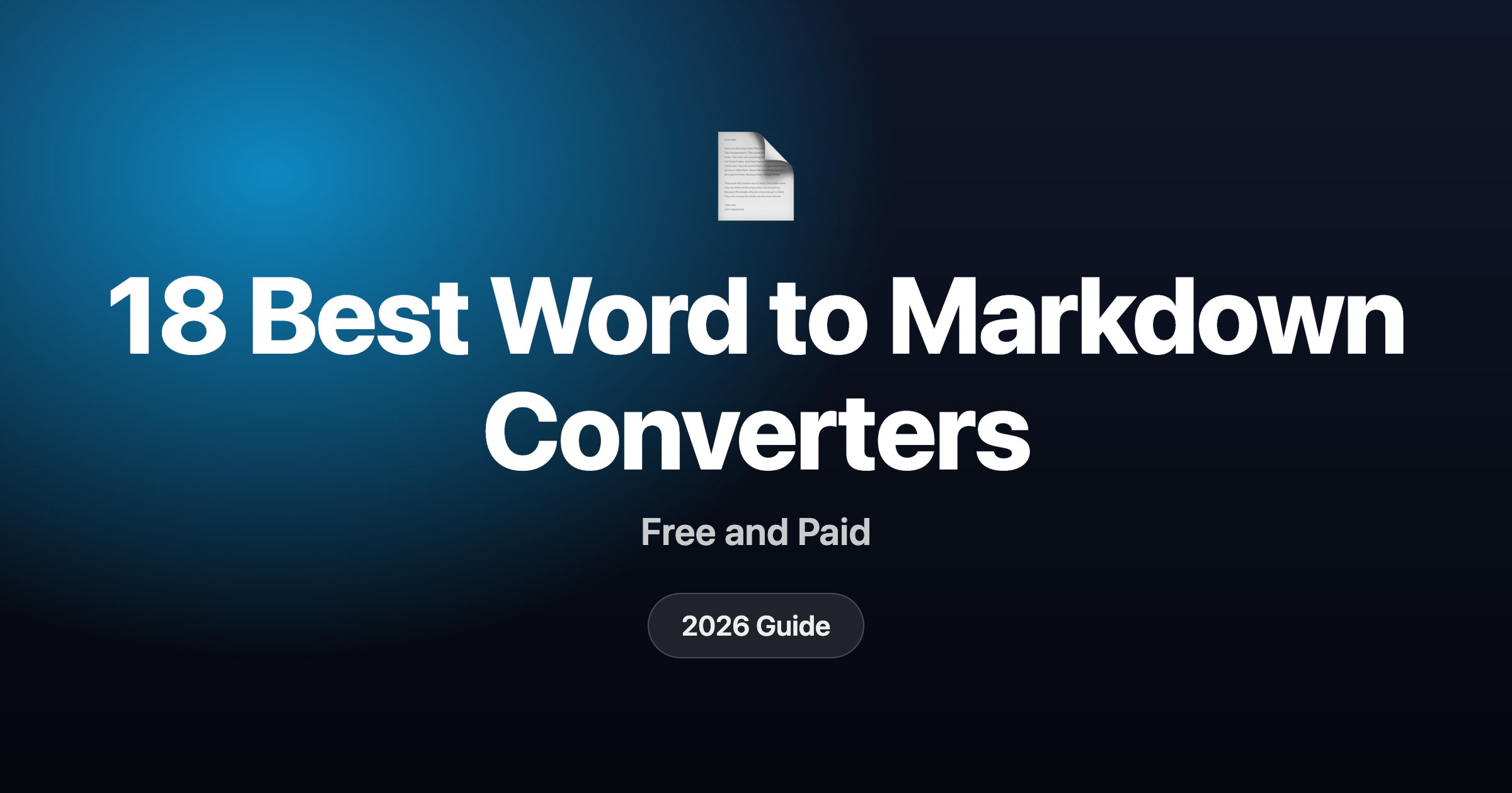 18 best DOCX to Markdown converters in 2026