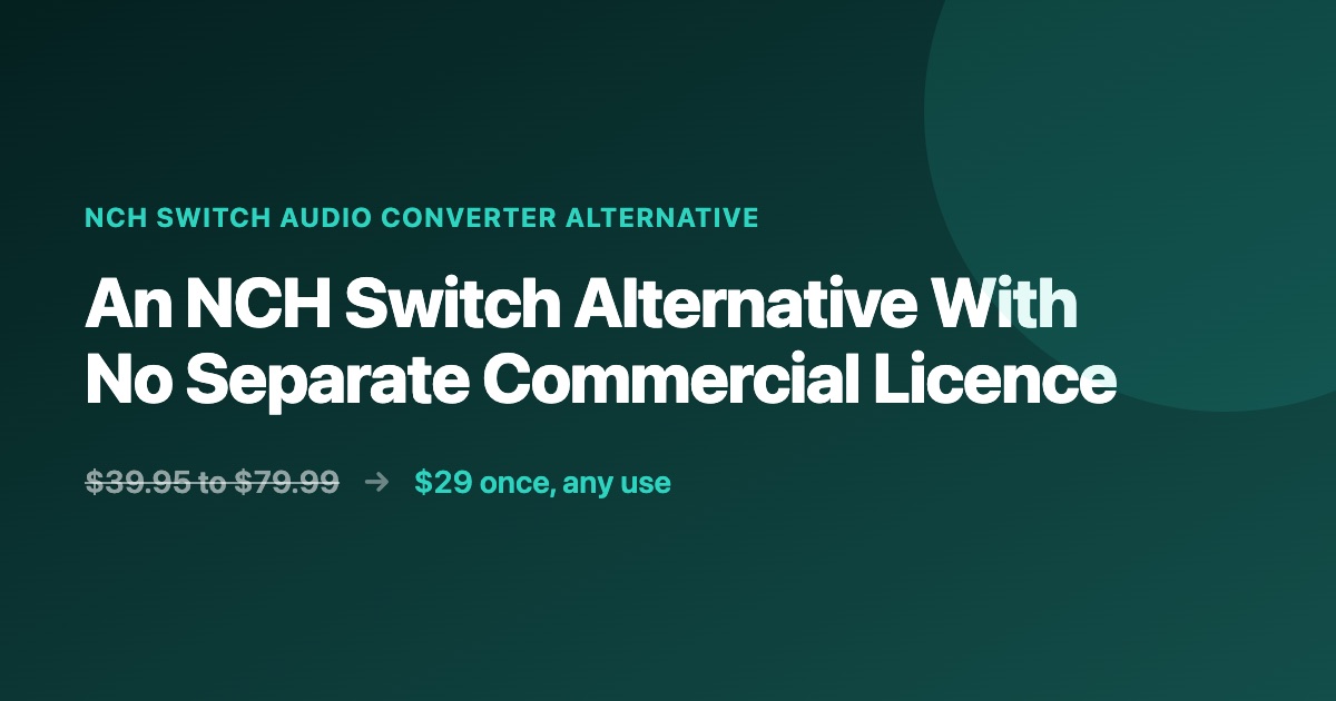 Best NCH Switch Audio Converter alternatives