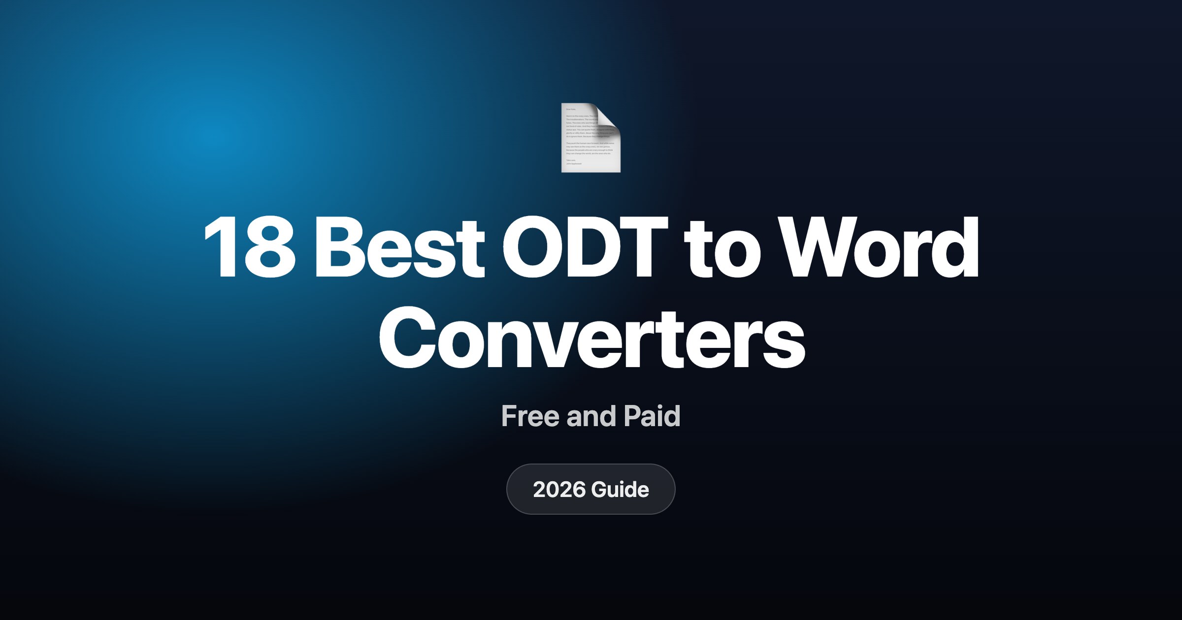 18 best ODT to Word converters