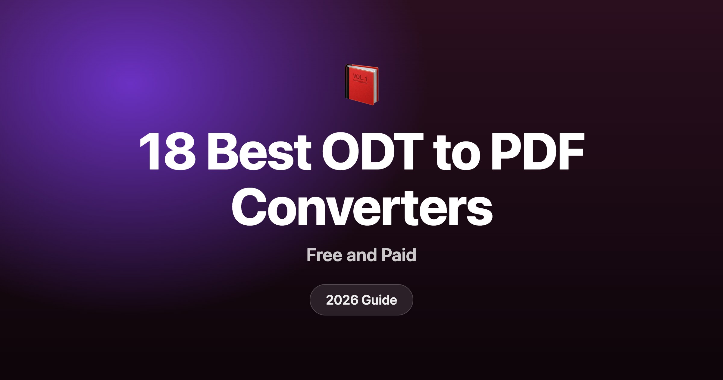 18 best ODT to PDF converters
