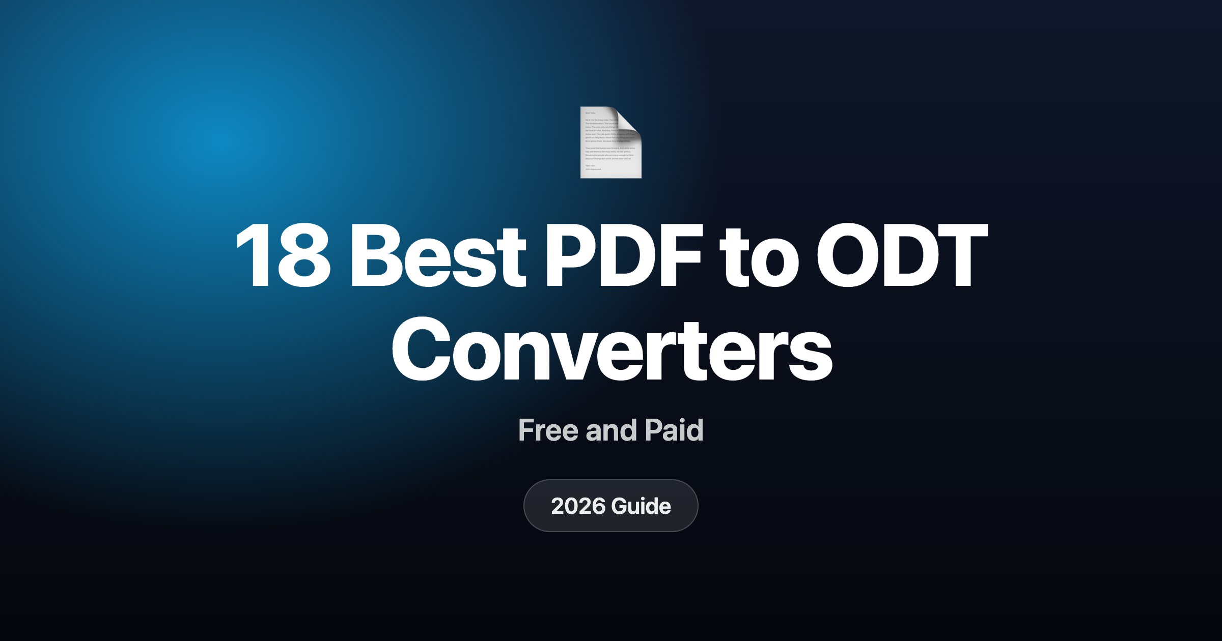 18 best PDF to ODT converters
