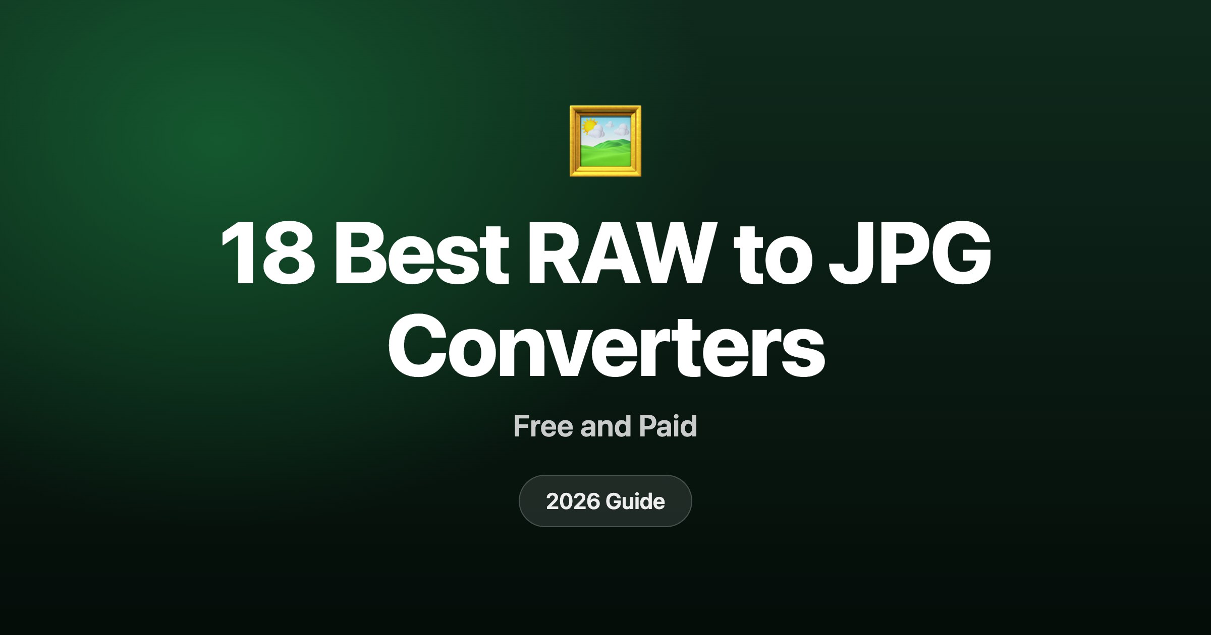 18 best RAW to JPG converters in 2026