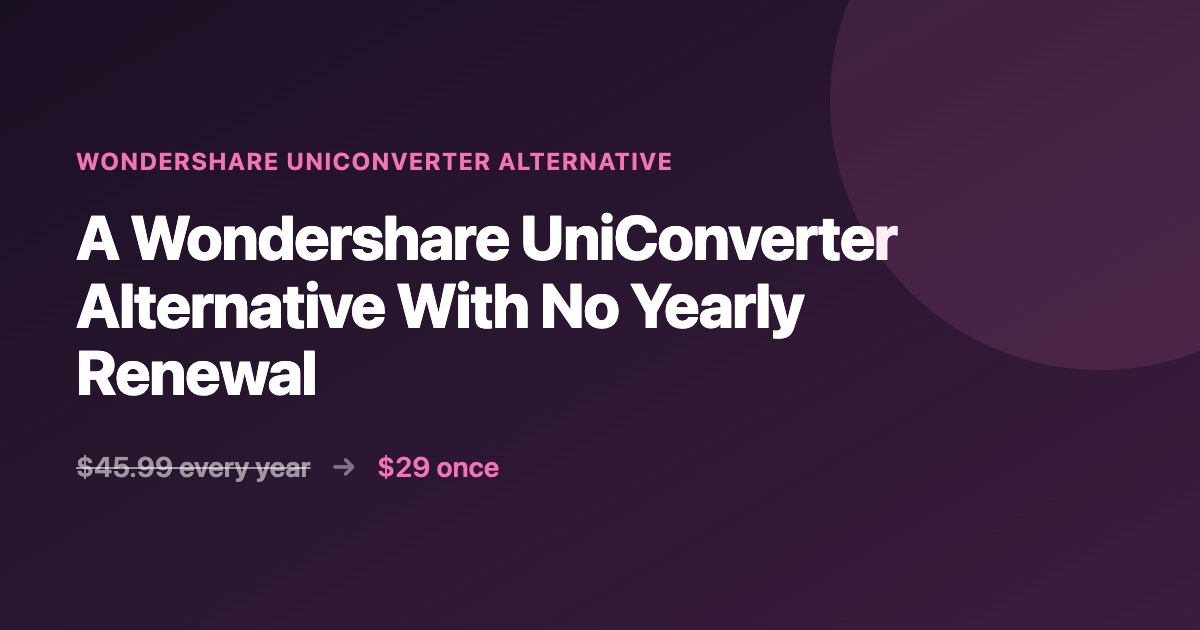Best Wondershare UniConverter alternatives